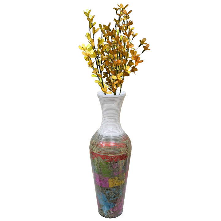 Large Bamboo Floor Vase 29 inch Modern for Dried Branches Flowers Image 1