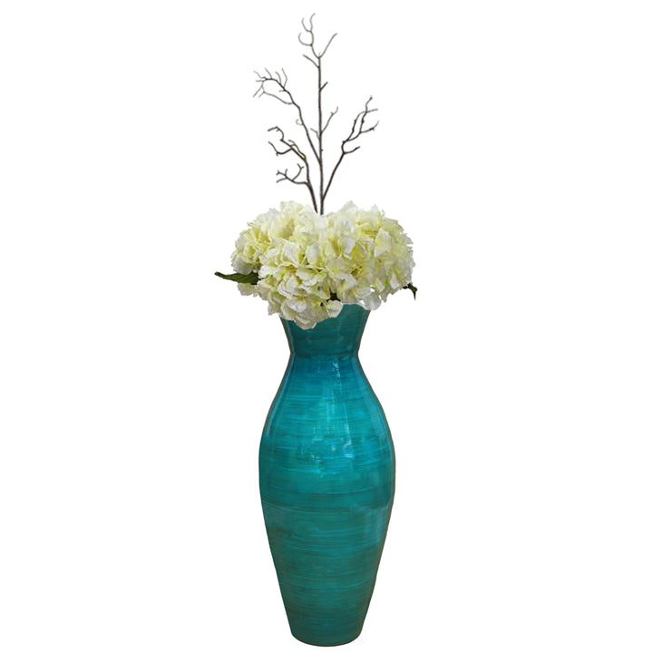 Uniquewise 20.5" Bamboo Floor Vase Modern Unique Shape for Home Decoration Image 7