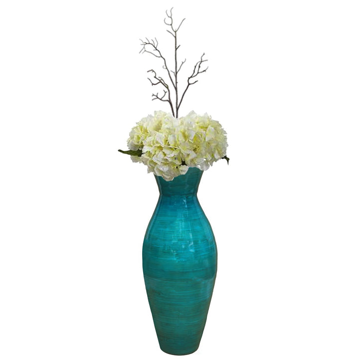 Uniquewise 20.5" Bamboo Floor Vase Modern Unique Shape for Home Decoration Image 1