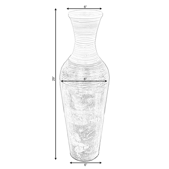 Large Bamboo Floor Vase 29 inch Modern for Dried Branches Flowers Image 5