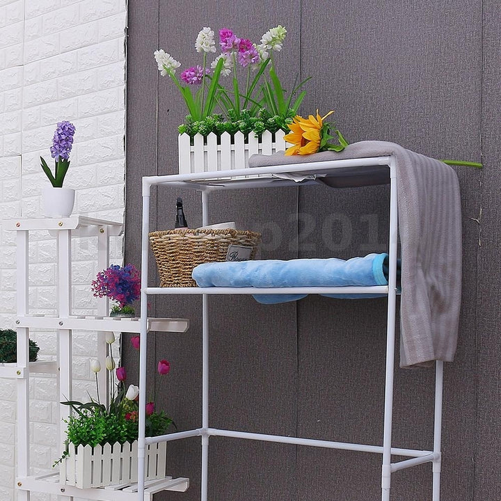 3 Layers Over The Toilet Storage Rack Metal Bathroom Shelf Space Saver Organizer Image 2