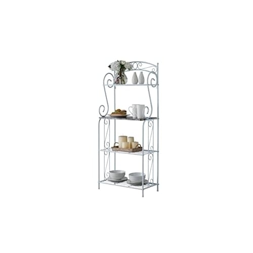 Kings Brand Furniture - Bulberry Metal Kitchen Storage Baker s Rack, White Image 1