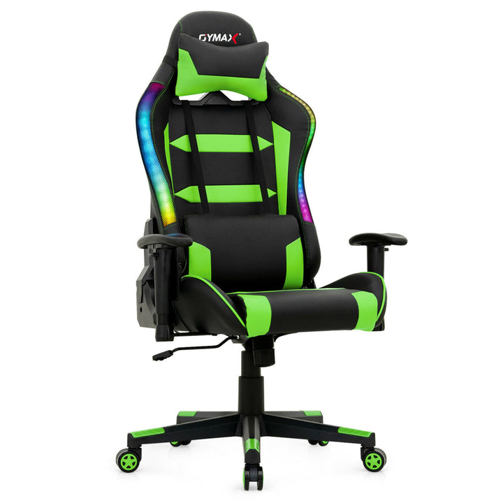 Gaming Chair Adjustable Swivel Computer Chair w/ LED Lights and Remote Image 6