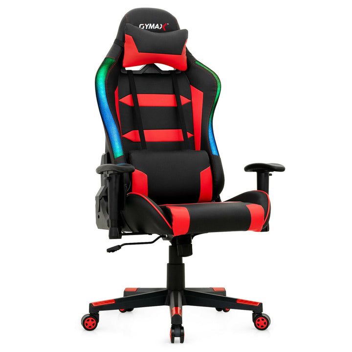 Gaming Chair Adjustable Swivel Computer Chair w/ LED Lights and Remote Image 7