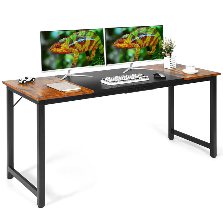 63 Large Computer Desk Writing Workstation Conference Table Home Office Image 1