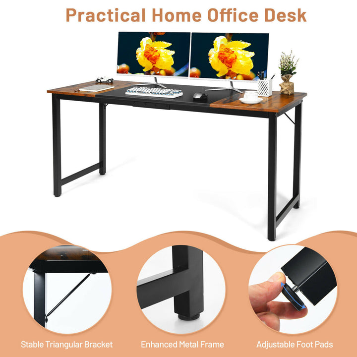 63 Large Computer Desk Writing Workstation Conference Table Home Office Image 7