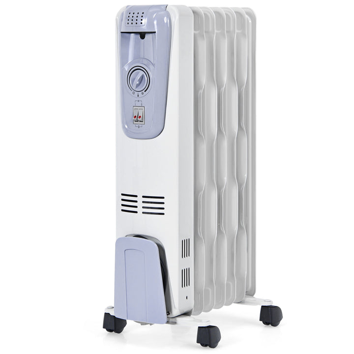 1500W Oil Filled Space Heater Radiator w/ Adjustable Thermostat Home Office Image 9