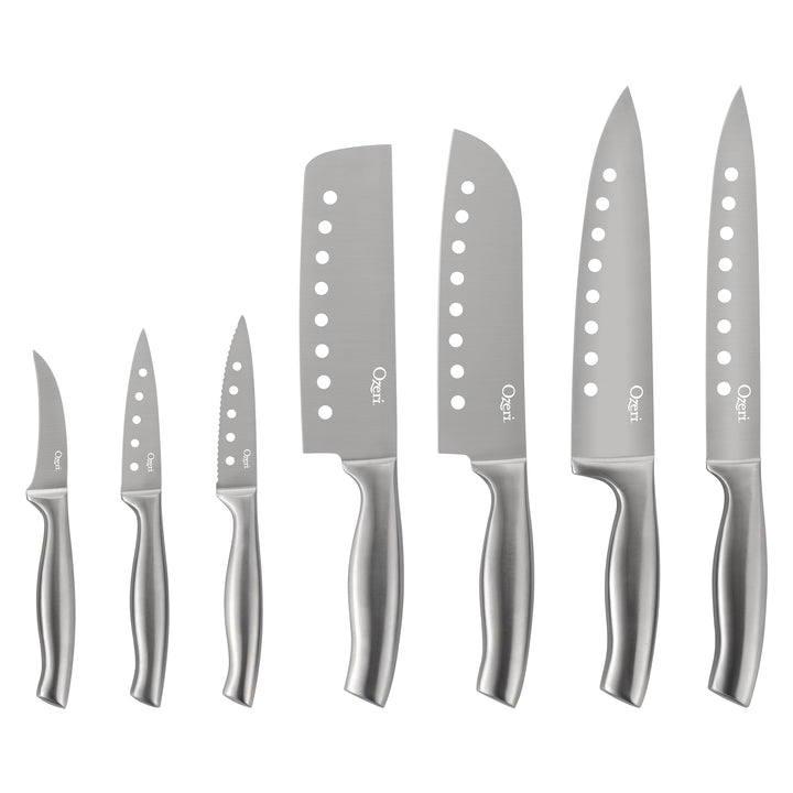 Ozeri 8-Piece Knife Set Japanese Stainless Steel Blades Bamboo Block Ergonomic Image 2