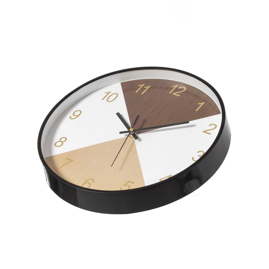 Modern Decorative Round Plastic Wall Clock 12 Inch Silent Battery Operated Image 3