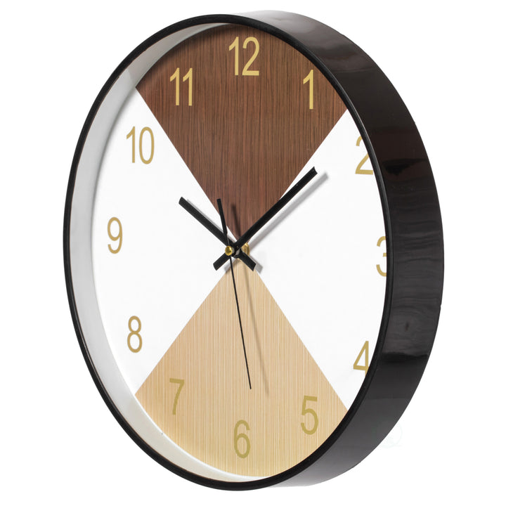 Modern Decorative Round Plastic Wall Clock 12 Inch Silent Battery Operated Image 7