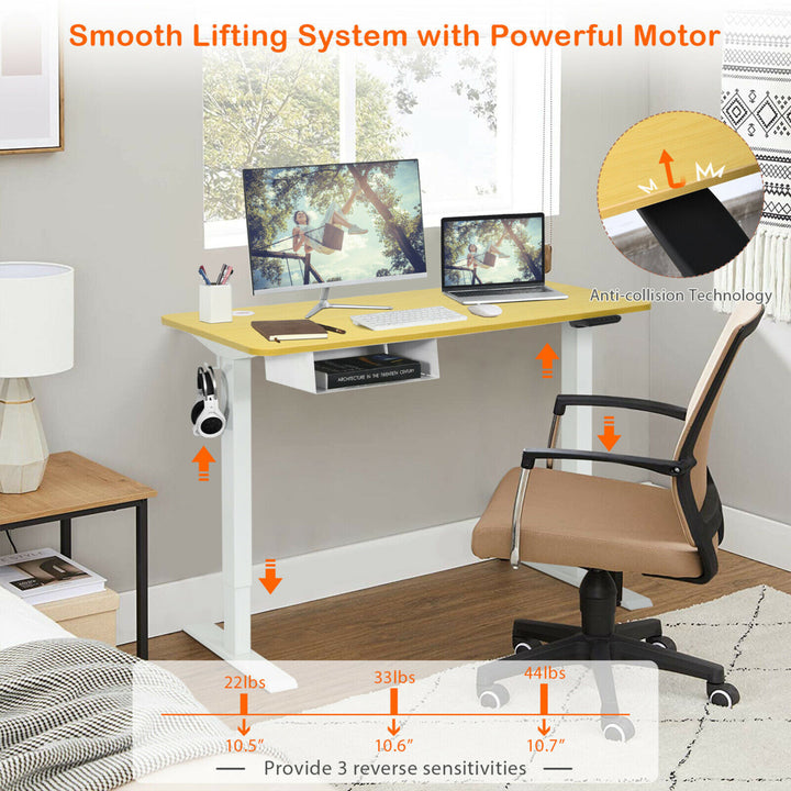 48 Electric Standing Desk Height Adjustable w/ Control Panel and USB Port Image 4