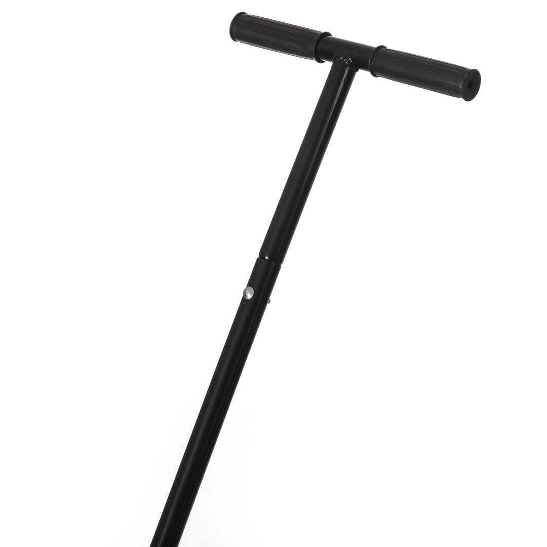 Heavy Duty Black Snow Shovel with Wheels 29.75in Wide Reinforced Blade Image 6