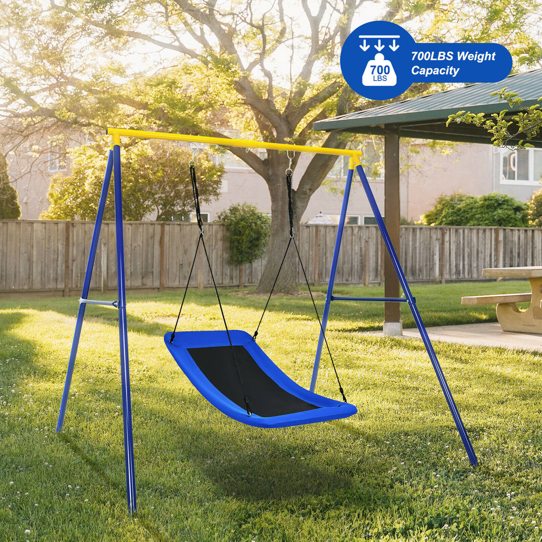 Patiojoy 700lb Giant 60" Skycurve Platform Tree Swing for Kids Adults Blue Image 2