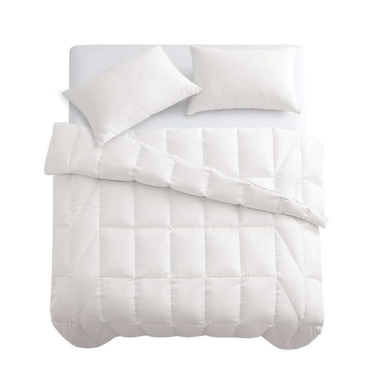 Puredown All Seasons Down Feather Fiber Comforter Twin Full King Sizes Image 1