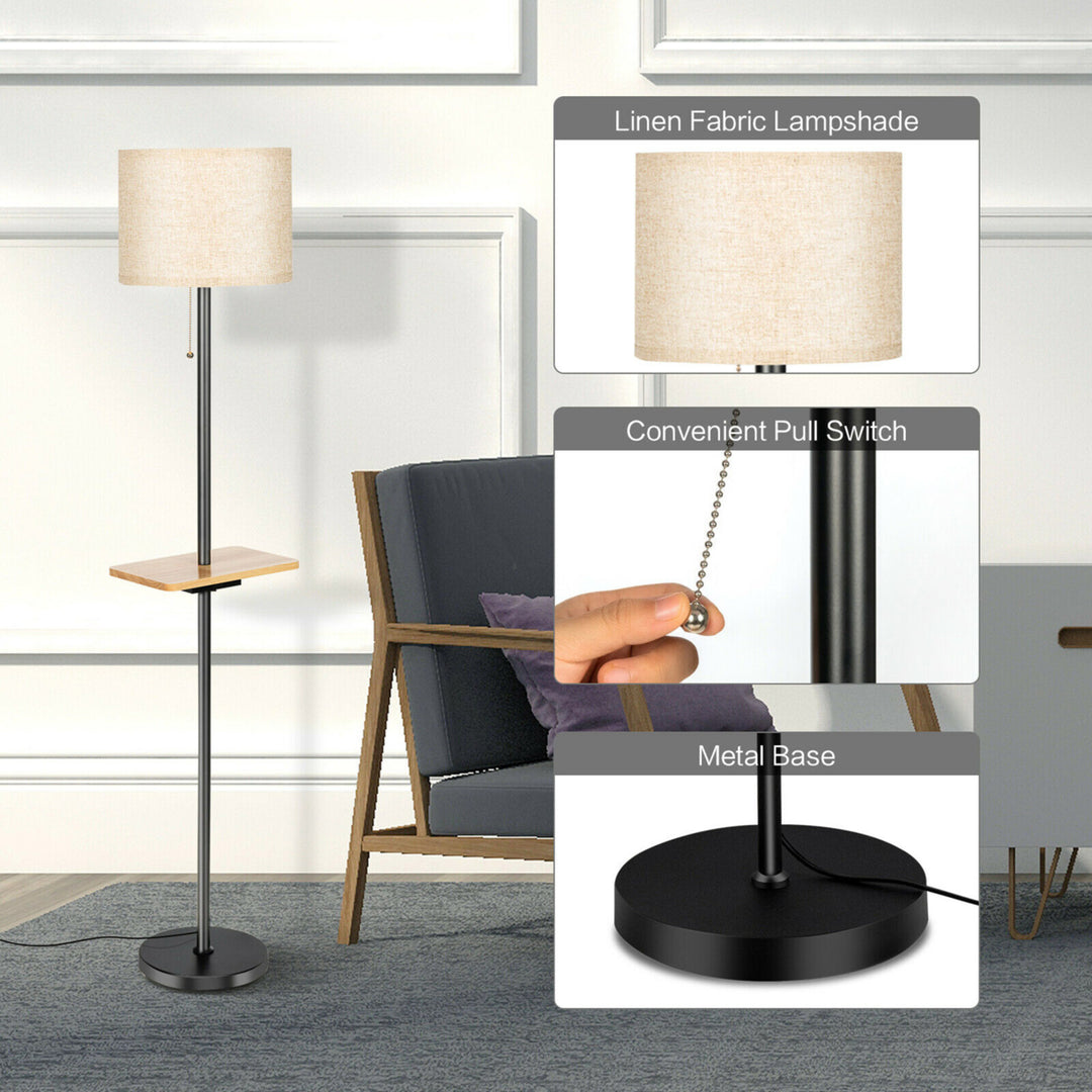 Modern Floor Lamp with Tray Table Dual USB Charging Ports 3-in-1 Floor Lamp Image 9