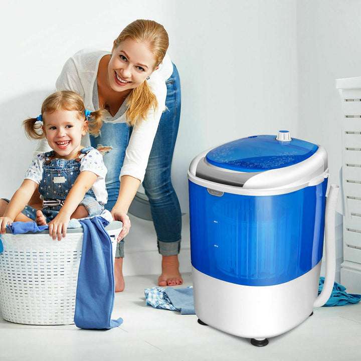 Costway Portable Mini Counter Top Washing Machine 5.5lbs Spin Basket Laundry Image 2