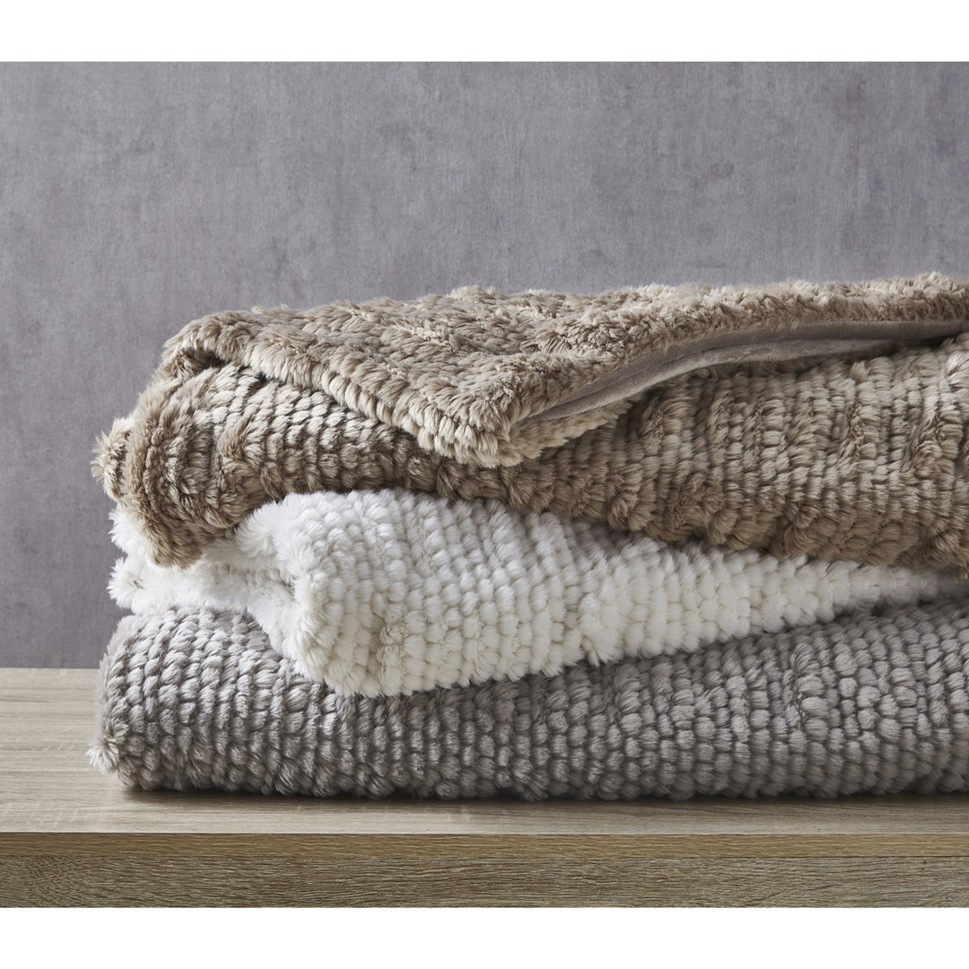 Noelia Throw-Extra Soft, Silk Touch-Honeycomb Texture-Exceptionally Cozy Image 7