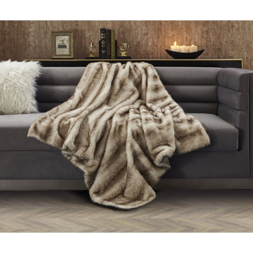 Avani Faux Shaggy Throw Blanket 50x60 Cozy Warm Fluffy Texture Multiple Colors Image 1