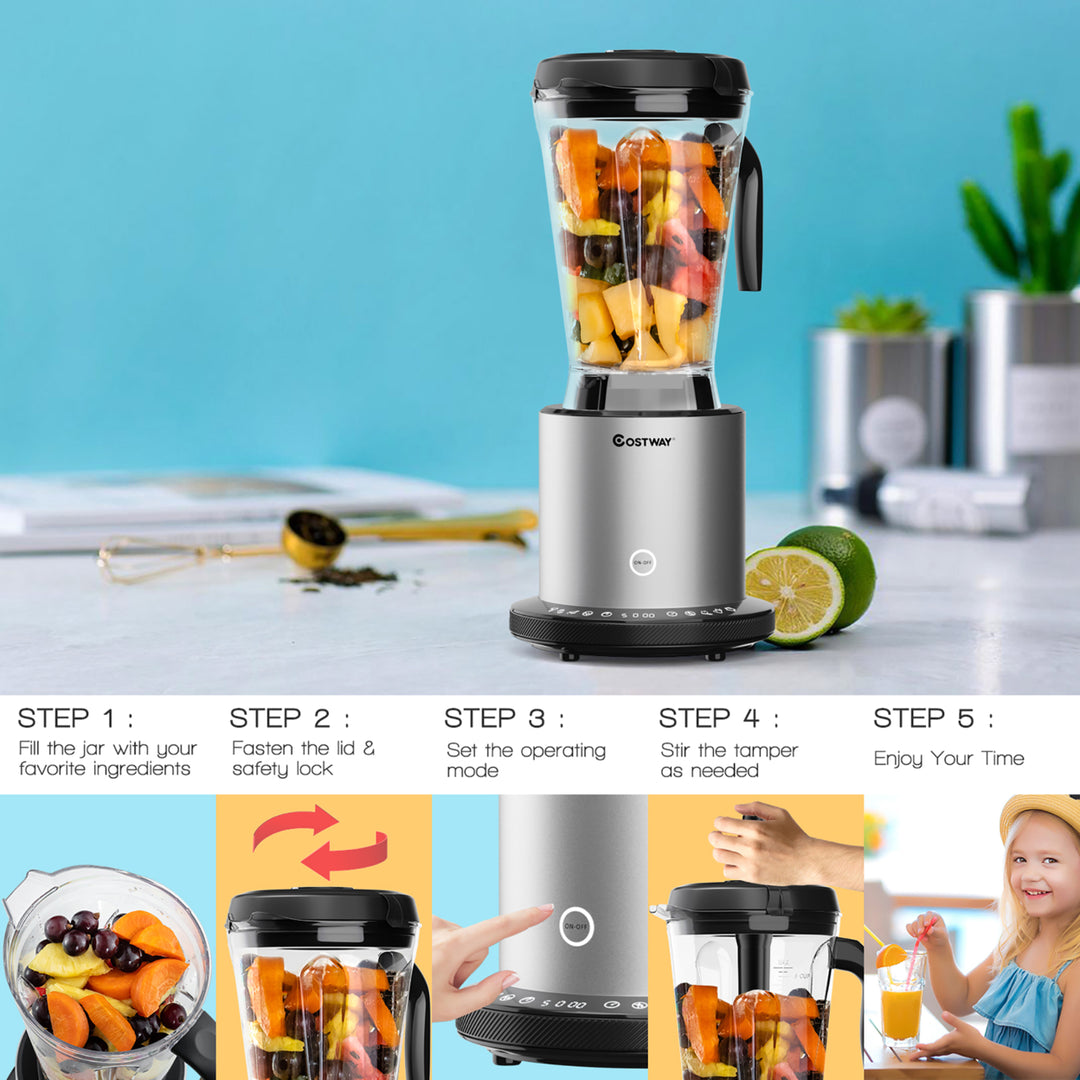 1500W Countertop Blender Smoothie Maker High Power Blender w/ 10 Speeds Image 10