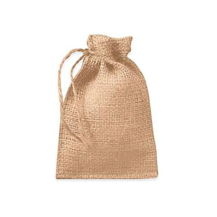 Burlap Bag with Drawstring Image 2