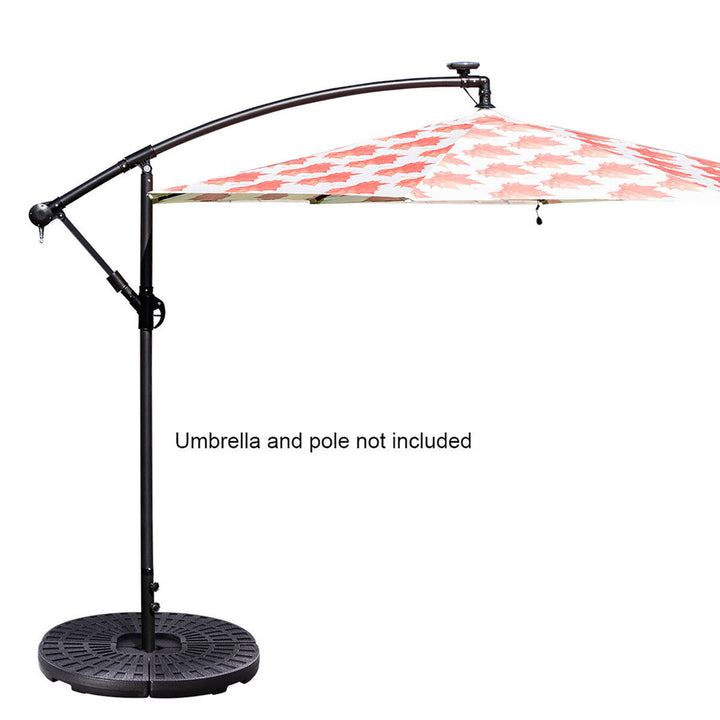 Goplus 4 Plate Patio Offset Umbrella Base Stand Weights Sand/Water Filled Base Image 2