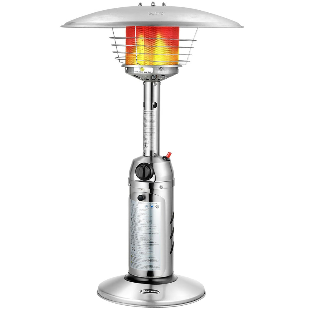 Patio Heater 11,000BTU Portable Tabletop Stainless Steel Standing Propane Heater Image 10