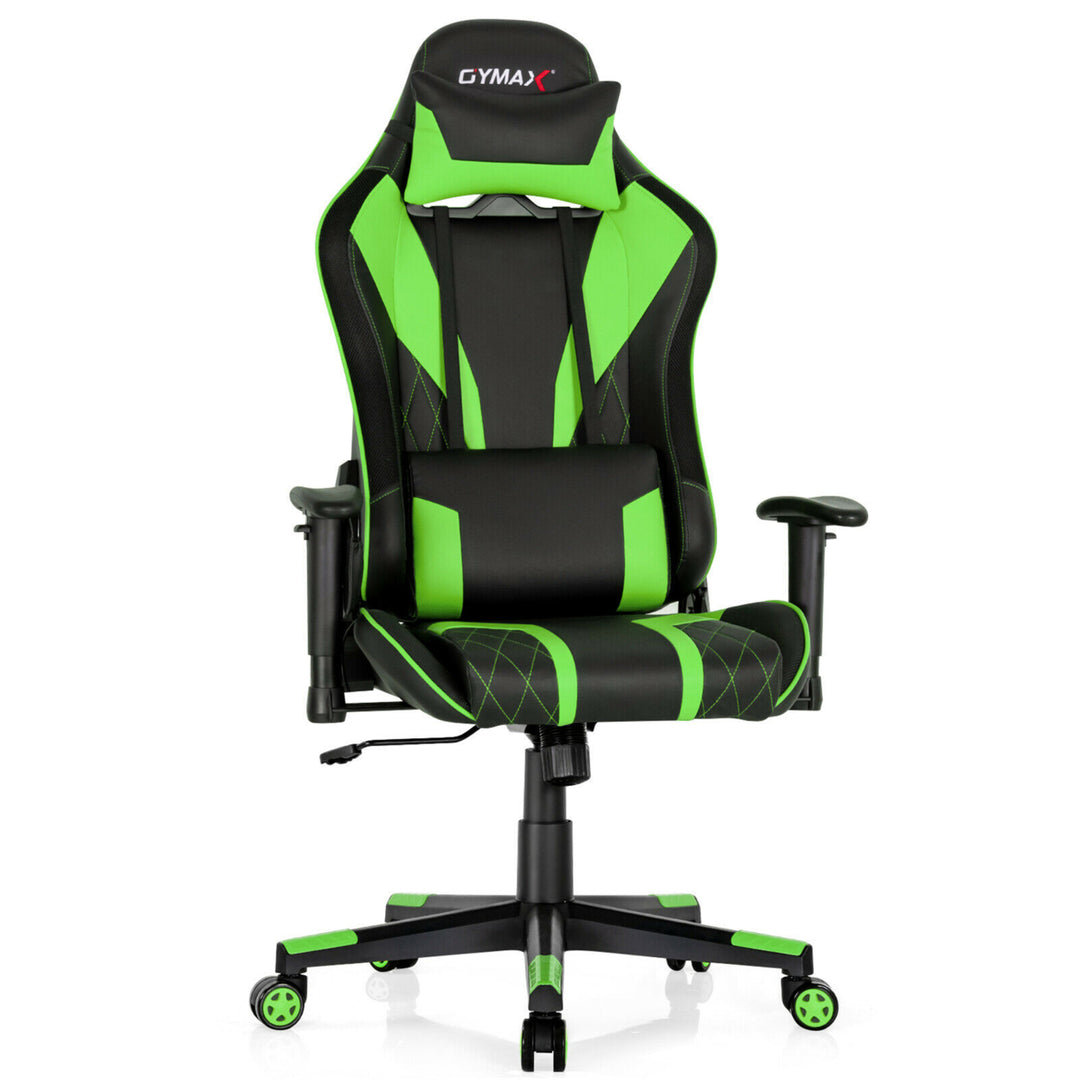 Gaming Chair Adjustable Swivel Computer Chair w/ Dynamic LED Lights Image 7