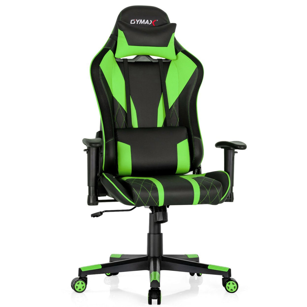 Gaming Chair Adjustable Swivel Computer Chair w/ Dynamic LED Lights Image 1