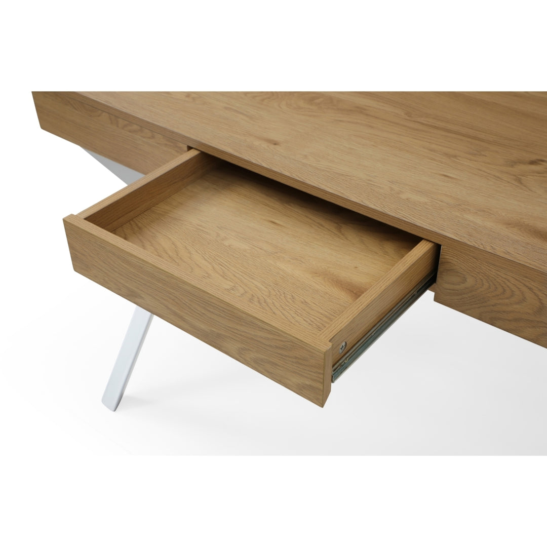 Klara Desk-1 Storage Drawer-X-Leg Design - Image 5