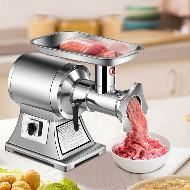 Commercial Grade Meat Grinder Stainless Steel Heavy Duty 1.5HP 1100W 550LB/h Image 3