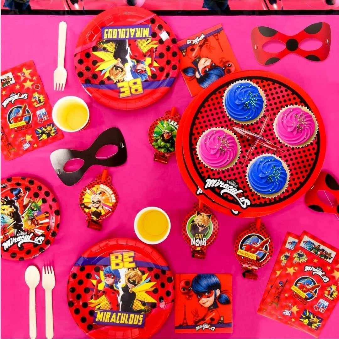 Mighty Mojo Miraculous Ladybug Party Kit 126pc Birthday Decoration Supplies Image 2