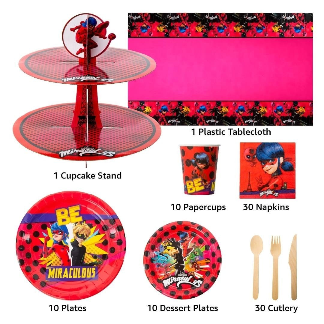 Mighty Mojo Miraculous Ladybug Party Kit 126pc Birthday Decoration Supplies Image 4