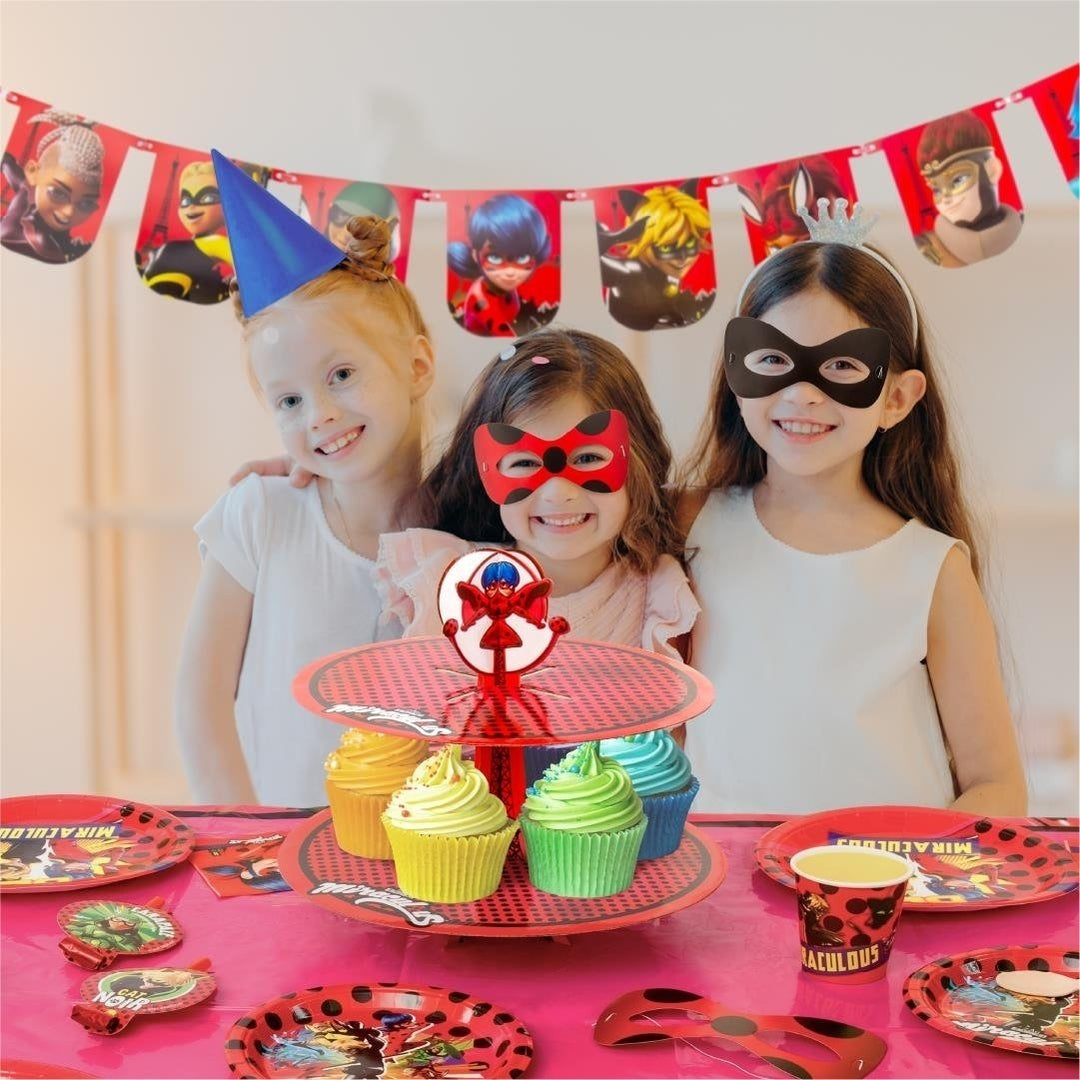 Mighty Mojo Miraculous Ladybug Party Kit 126pc Birthday Decoration Supplies Image 5