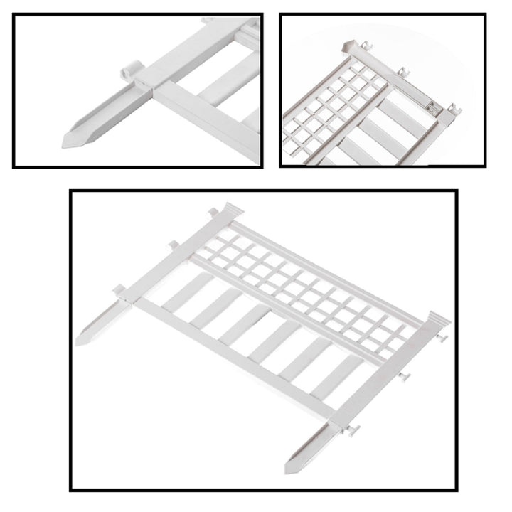 Plastic Garden Flower Edger Fence Set of 4 Weather Resistant Interlocking Panels Image 4