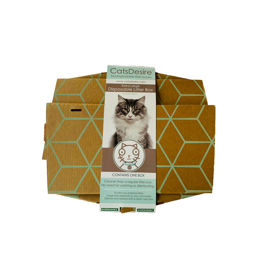 Cats Desire Biodegradable Extra Large Disposable Litter Boxes 10 Pack 19x17 inches Image 6