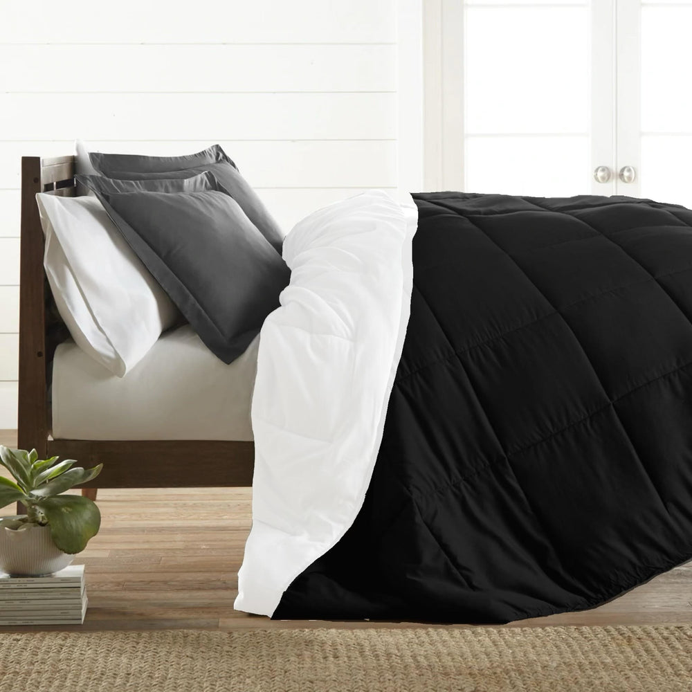 Bamboo Elegance Reversible Comforter - Premium Down Alternative Filling, Blended Cover, Soft, Quilted, Duvet Insert, Image 2