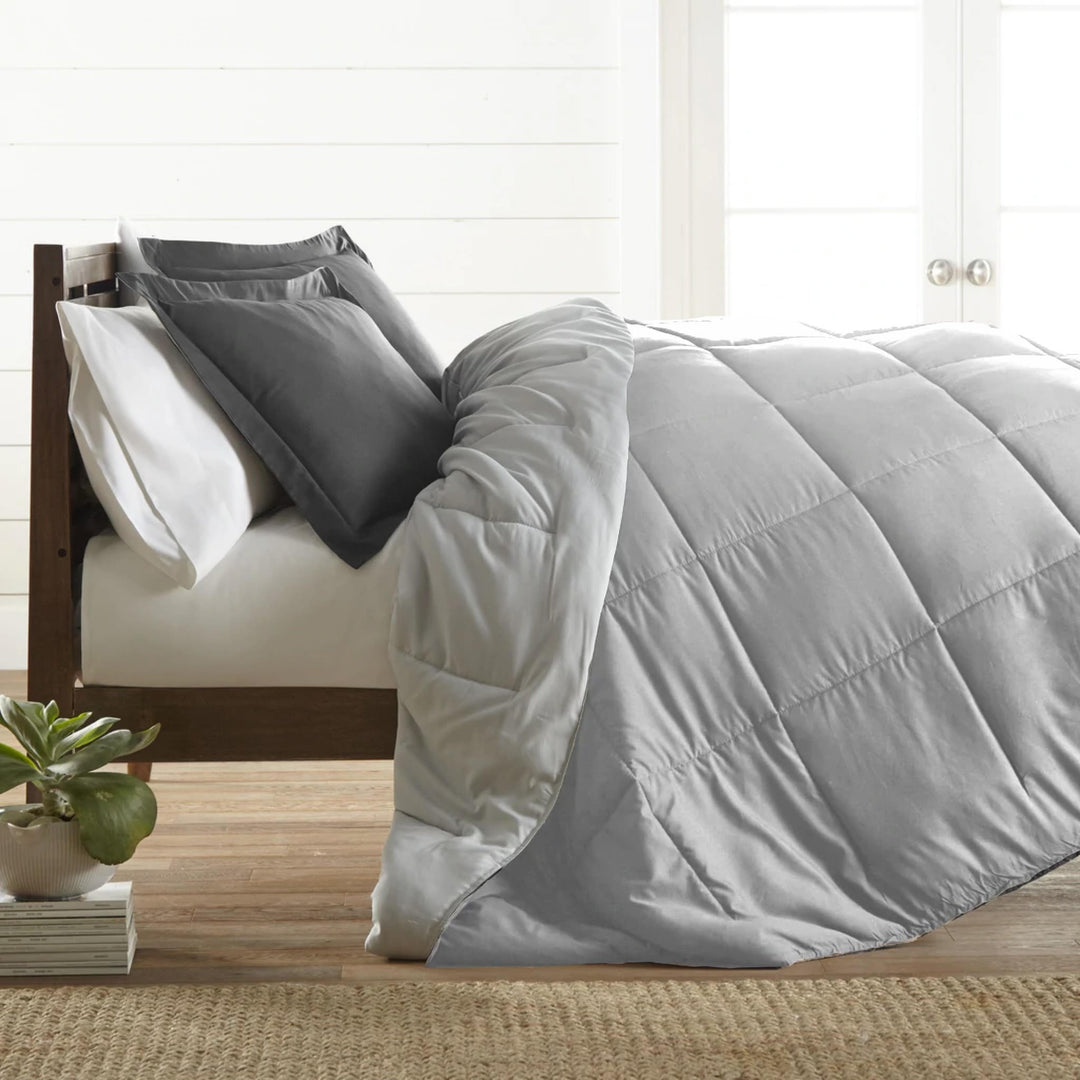 Bamboo Elegance Reversible Comforter - Premium Down Alternative Filling, Blended Cover, Soft, Quilted, Duvet Insert, Image 5