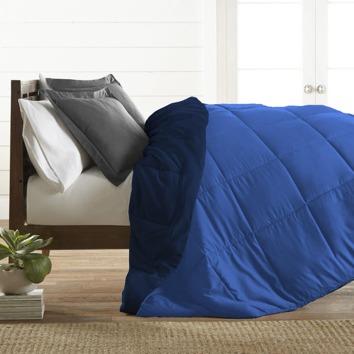 Bamboo Elegance Reversible Comforter - Premium Down Alternative Filling, Blended Cover, Soft, Quilted, Duvet Insert, Image 7