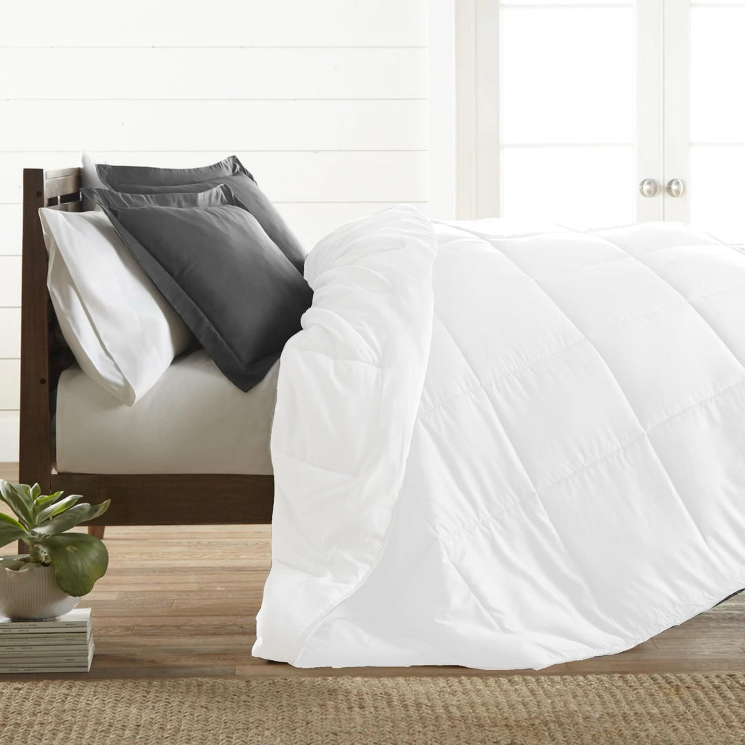 Bamboo Elegance Reversible Comforter - Premium Down Alternative Filling, Blended Cover, Soft, Quilted, Duvet Insert, Image 8