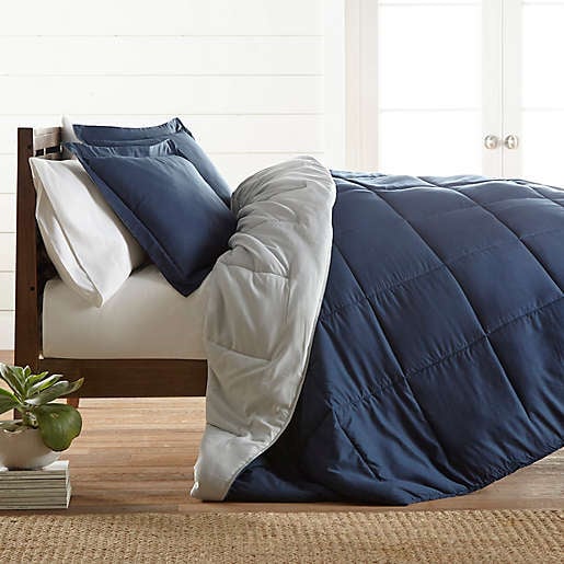 Bamboo Elegance Reversible Comforter Full/Queen King Down Alternative Soft Quilt Image 1