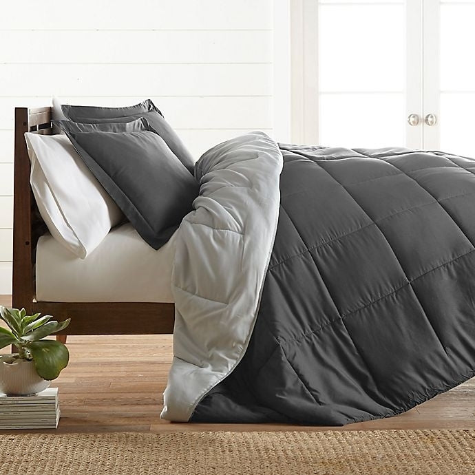 Bamboo Elegance Reversible Comforter - Premium Down Alternative Filling, Blended Cover, Soft, Quilted, Duvet Insert, Image 12