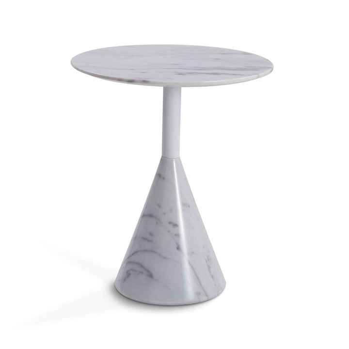 Cosette Marble Side Table White Black 50cm 60cm 70cm Diameter Modern Design Image 2