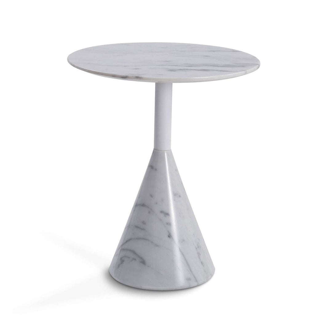 Cosette Marble Side Table White Black 50cm 60cm 70cm Diameter Modern Design Image 1