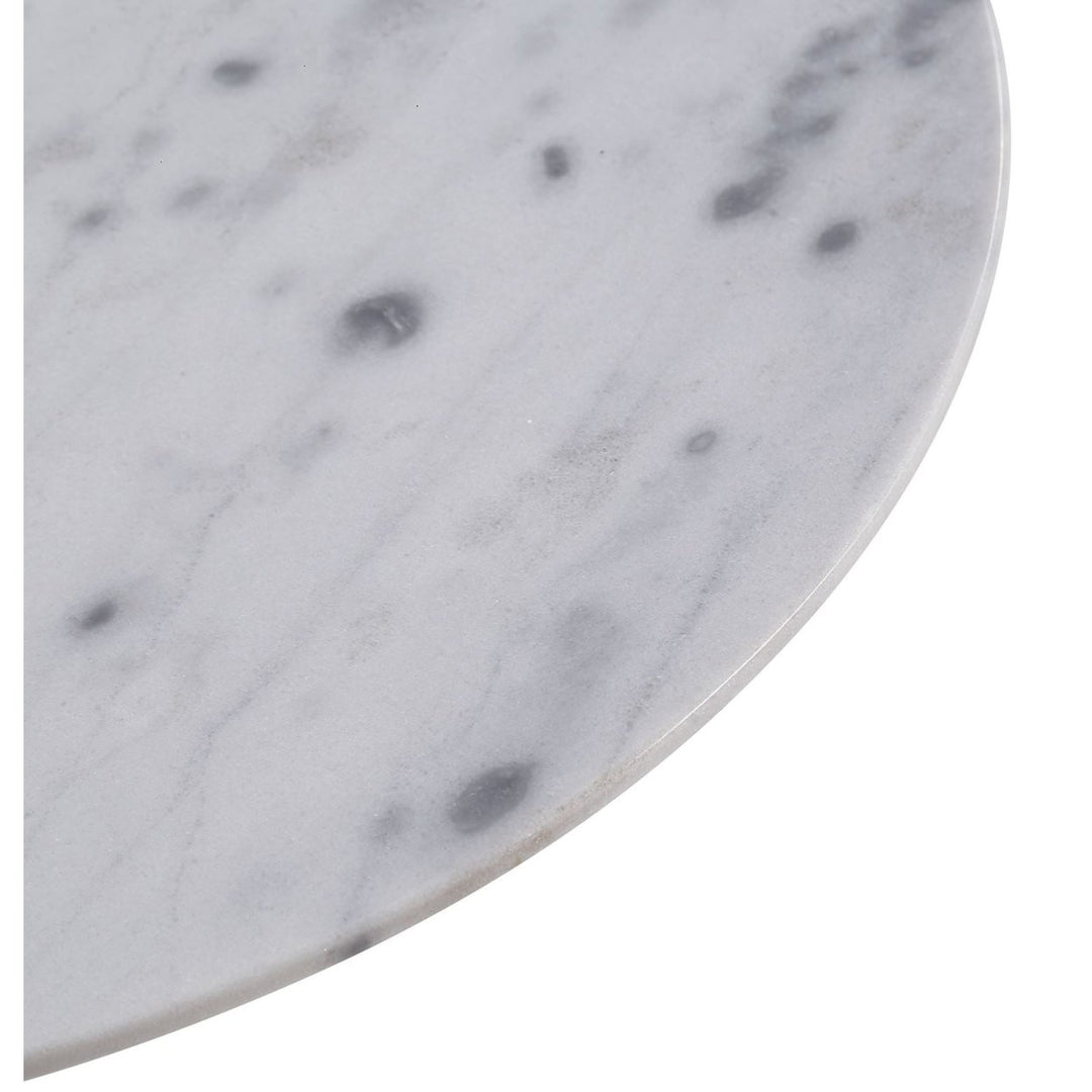 Cosette Marble Side Table White Black 50cm 60cm 70cm Diameter Modern Design Image 12