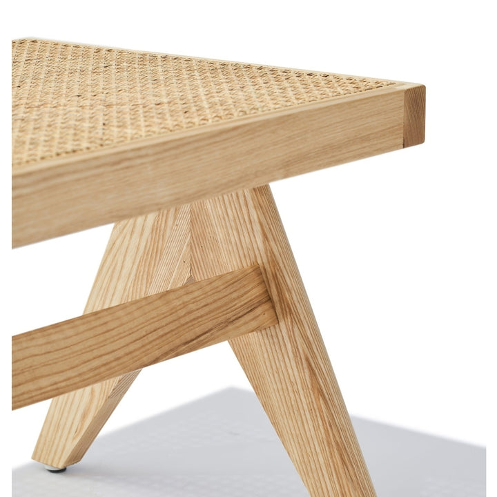 Clia Bench - Ash and Natural Rattan Image 6