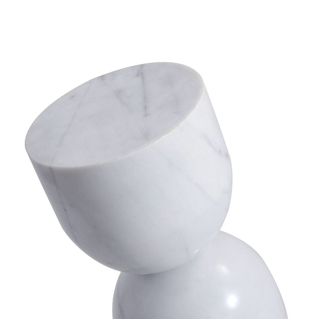 Oc ane Side Table - White Marble Image 2