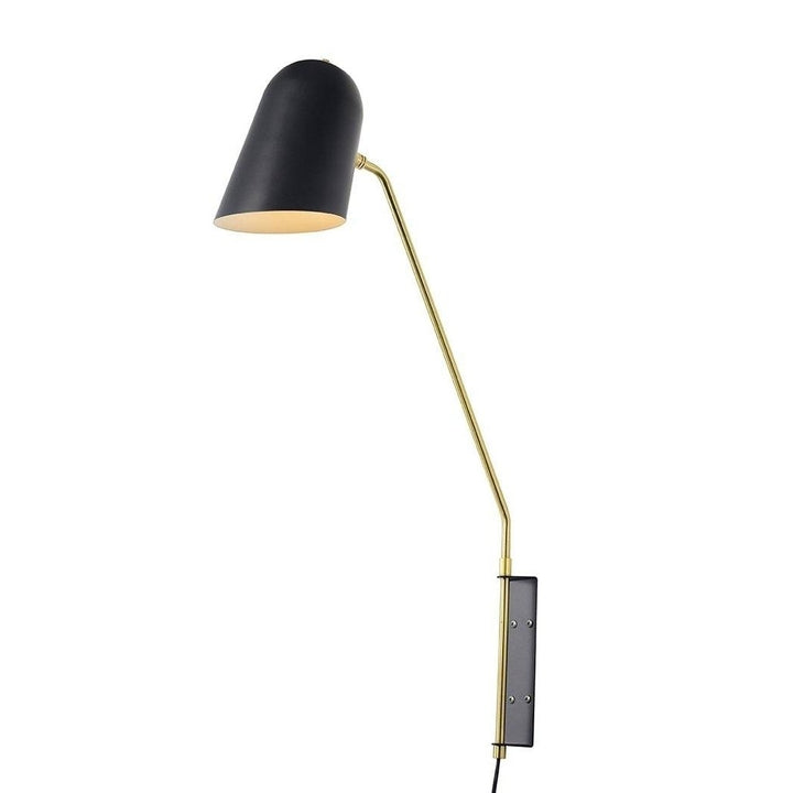 Zion Wall Lamp Metal Black White 15cm x 53cm x 85cm Modern Interior Lighting Image 1