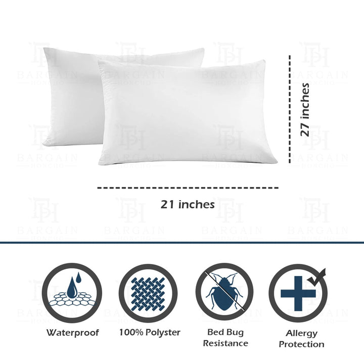 Zippered 100% Waterproof and Bed-Bug Proof Vinyl Mattress Cover Protector Image 3