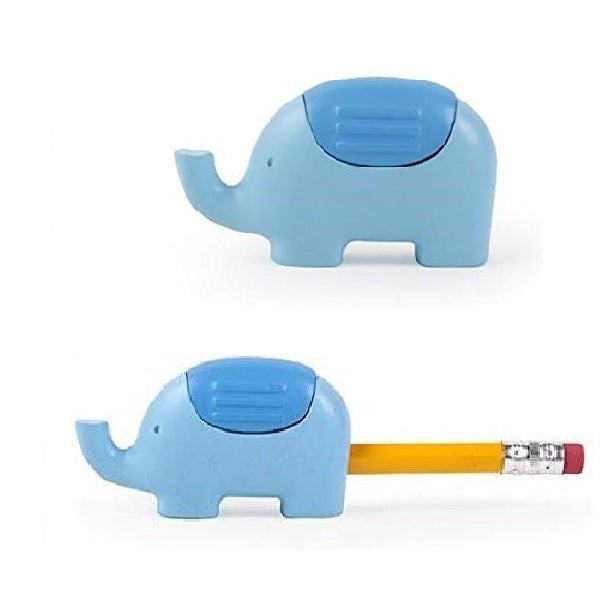 (2 Pack) Kikkerland Blue Elephant Pencil Sharpener Image 1