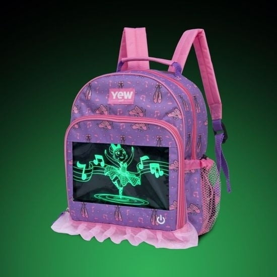 Yew Stuff POP Lights Light-Up Preschool Backpack - Ballerina / Shark Image 7